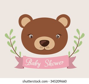 baby shower invitation design, vector illustration eps10 graphic 