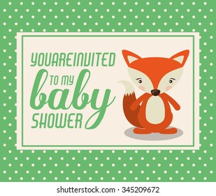 baby shower invitation design, vector illustration eps10 graphic 