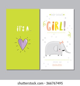Baby shower invitation for girls