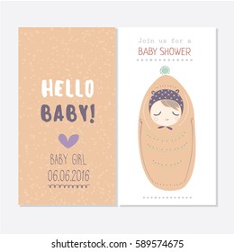 Baby shower invitation for girls