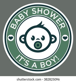 Baby shower invitation greeting card