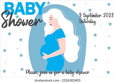 Baby shower invitation icon vector illustration symbol