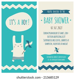 Baby shower invitation "It's a boy". 