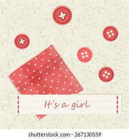 Baby shower invitation "It's a girl" 