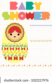 Baby Shower Invitation with space for you to add the time and date, the venue, RSVP and other text.  
