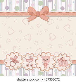  Baby shower invitation with teddy bear