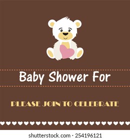 Baby shower invitation, template.