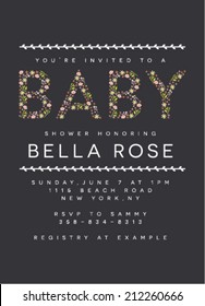 Baby Shower Invitation Template Design