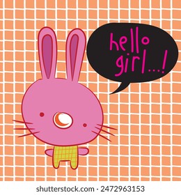 Baby shower invitation template. Hello baby vector illustration. 
