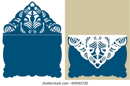 Baby Shower Invitation. Template for scrapbook. Laser cut card. Can be used for plotter cutting.