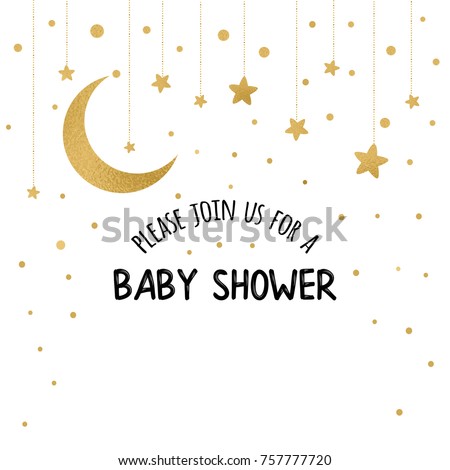 baby shower invitation template sparkle golden stock vector royalty babyshower invitation template