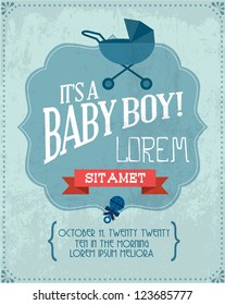 Baby Shower Invitation Template Vector/illustration