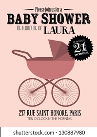 baby shower invitation template vector/illustration