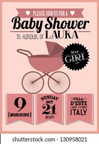 baby shower invitation template vector/illustration