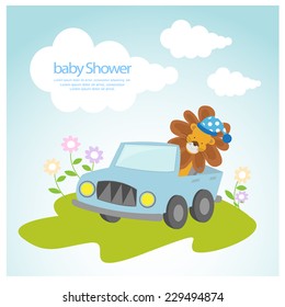 Baby Shower Invitation. vector