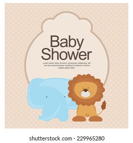 Baby Shower Invitation. vector
