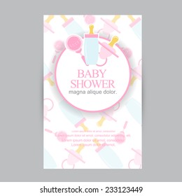 baby shower invitation. vector