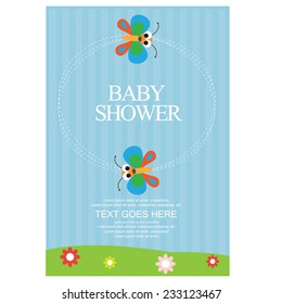 baby shower invitation. vector