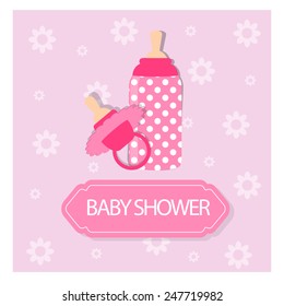  Baby Shower Invitation. vector