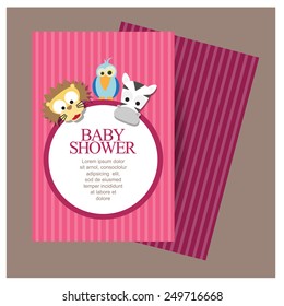 Baby Shower Invitation. vector