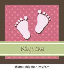 Baby shower invitation, vector