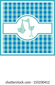 Baby shower invitation, vector background 