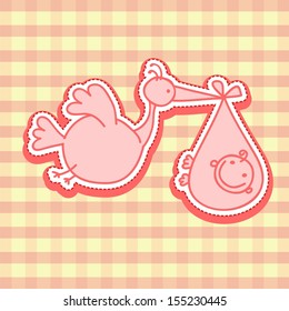 Baby shower invitation, vector background 