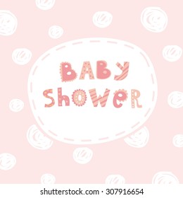baby shower invitation vector design