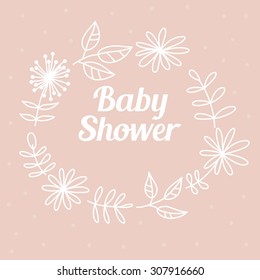 baby shower invitation vector design