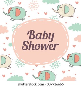 baby shower invitation vector design