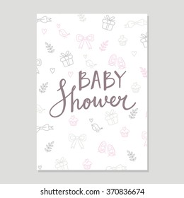 Baby Shower invitation vector design