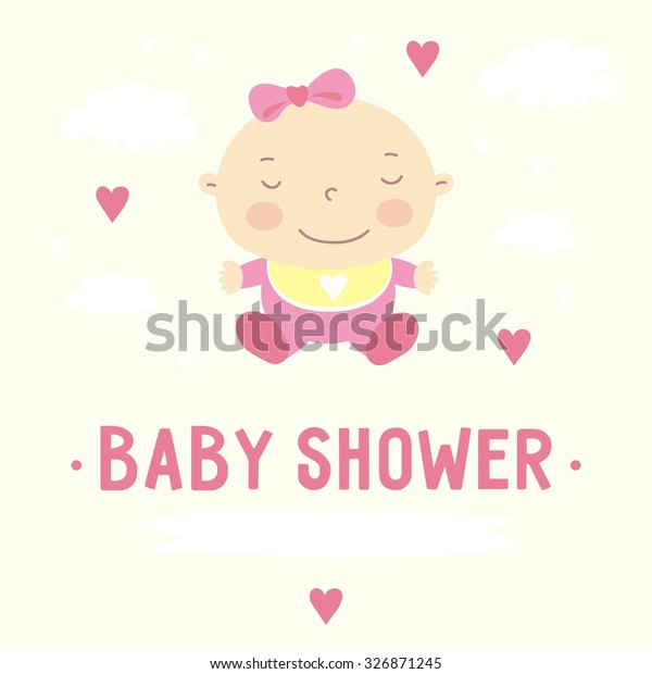Baby Shower Invitation Template Backgtround With Pink Stars Design Vector Set Stock Illustration Download Image Now Istock