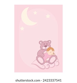 baby shower invitation, vector illustration