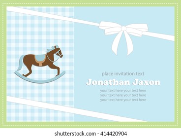 Baby Shower Invitation. Vector illustration.