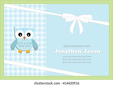 Baby Shower Invitation. Vector illustration.