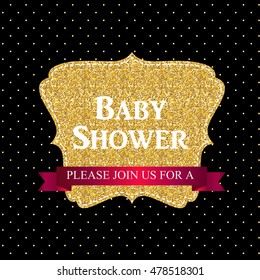 Baby Shower Invitation Vector Illustration EPS10