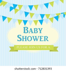 Baby Shower Invitation Vector Illustration EPS10