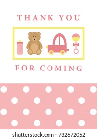Baby shower invitation.  vector illustration