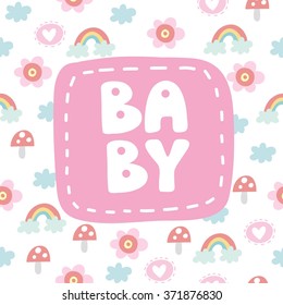 Baby Shower invitation vector print
