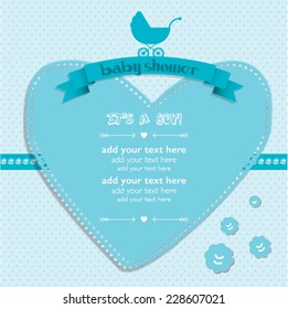 Baby shower invitation/Announcement template vector / illustration. baby arrival Unique Greeting card