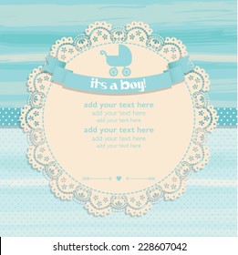 Baby shower invitation/Announcement template vector / illustration. baby arrival Unique Greeting card