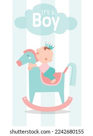 Baby shower invitations cards with babies boy ,cute design,poster,greeting,template,Vector illustrations.