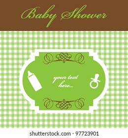 Baby shower invitations - green