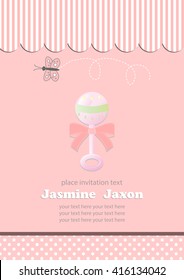 baby shower invitation.vector/illustration