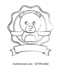 baby shower label teddy bear toy