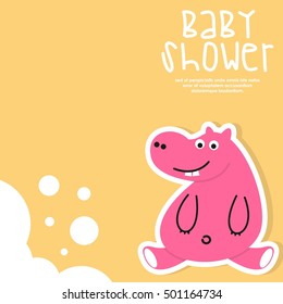 Baby shower and new born card design template