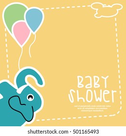 Baby shower and new born card design template