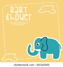 Baby Shower And New Born Card Design Template