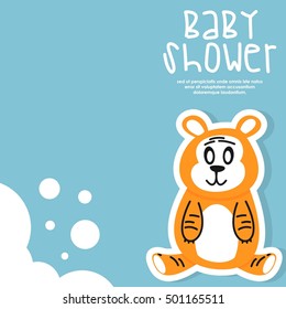Baby shower and new born card design template