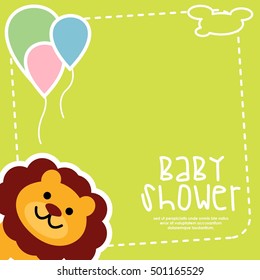 Baby Shower And New Born Card Design Template